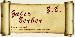 Zafir Berber vizit kartica